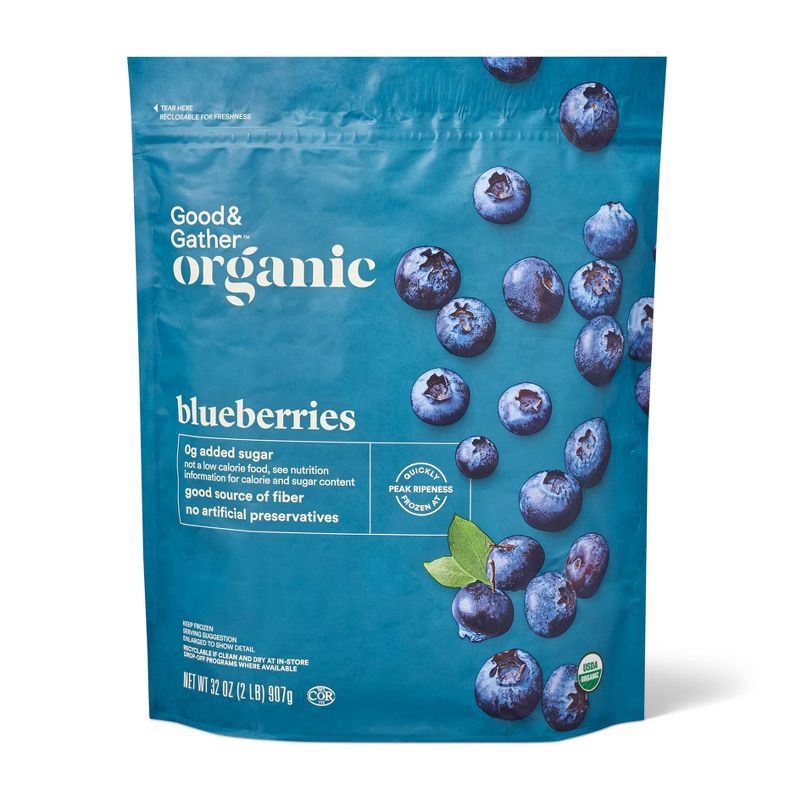 slide 1 of 4, Organic Frozen Blueberries - 32oz - Good & Gather™, 32 oz