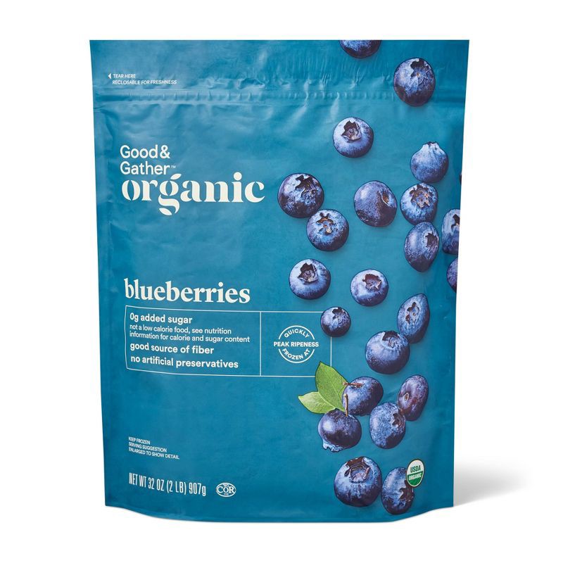 slide 1 of 5, Organic Frozen Blueberries - 32oz - Good & Gather™, 32 oz