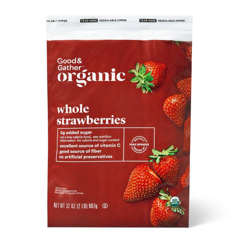 slide 1 of 5, Organic Frozen Strawberries - 32oz - Good & Gather™, 32 oz