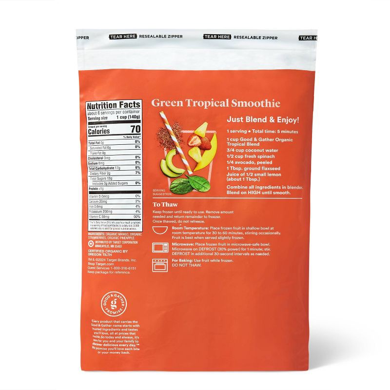 slide 2 of 4, Organic Frozen Tropical Fruit Blend - 32oz - Good & Gather™, 32 oz