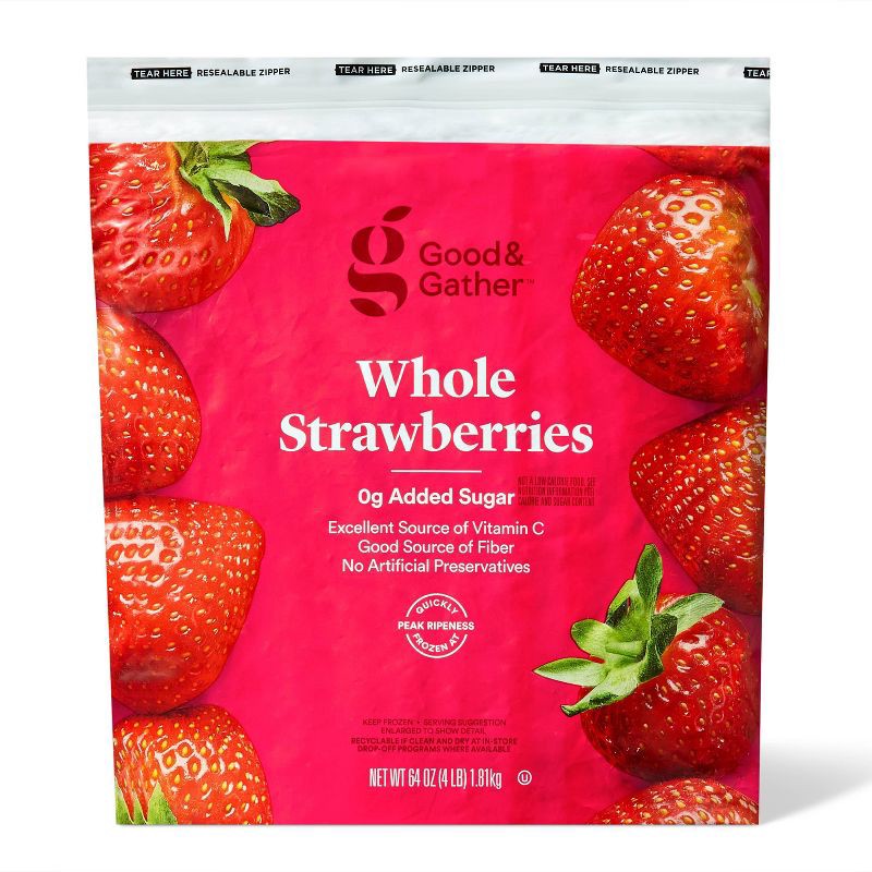 slide 1 of 4, Whole Frozen Strawberries - 64oz - Good & Gather™, 64 oz