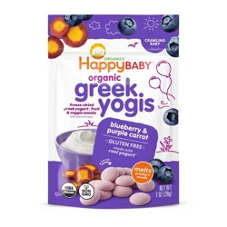 Happy Baby HappyBaby Organic Greek Yogis Blueberry & Purple Carrot Baby Snacks -1oz