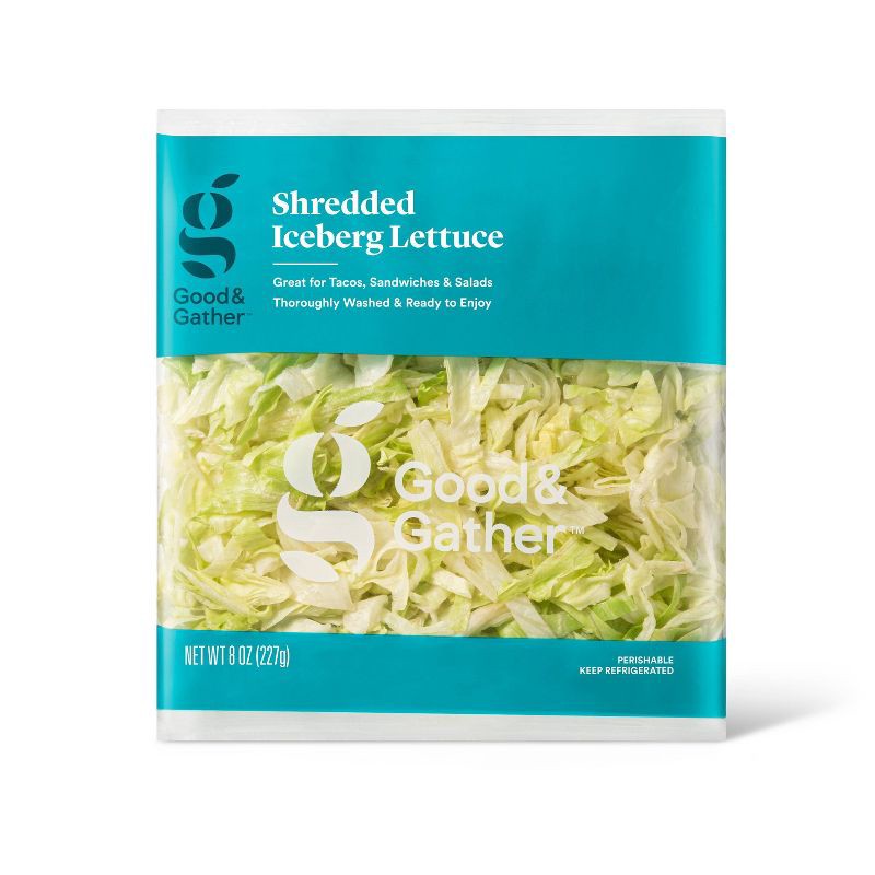 slide 1 of 3, Shredded Iceberg Lettuce - 8oz - Good & Gather™, 8 oz