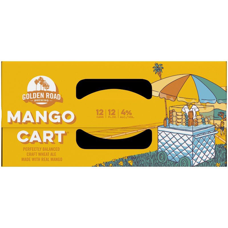 slide 6 of 10, Golden Road Brewing Golden Road Mango Cart Wheat Ale Beer - 12pk/12 fl oz Cans, 12 ct; 12 fl oz