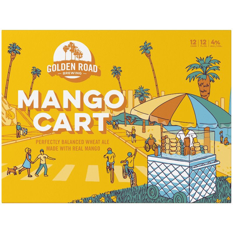 slide 7 of 10, Golden Road Brewing Golden Road Mango Cart Wheat Ale Beer - 12pk/12 fl oz Cans, 12 ct; 12 fl oz