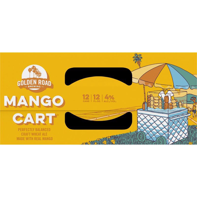 slide 9 of 10, Golden Road Brewing Golden Road Mango Cart Wheat Ale Beer - 12pk/12 fl oz Cans, 12 ct; 12 fl oz