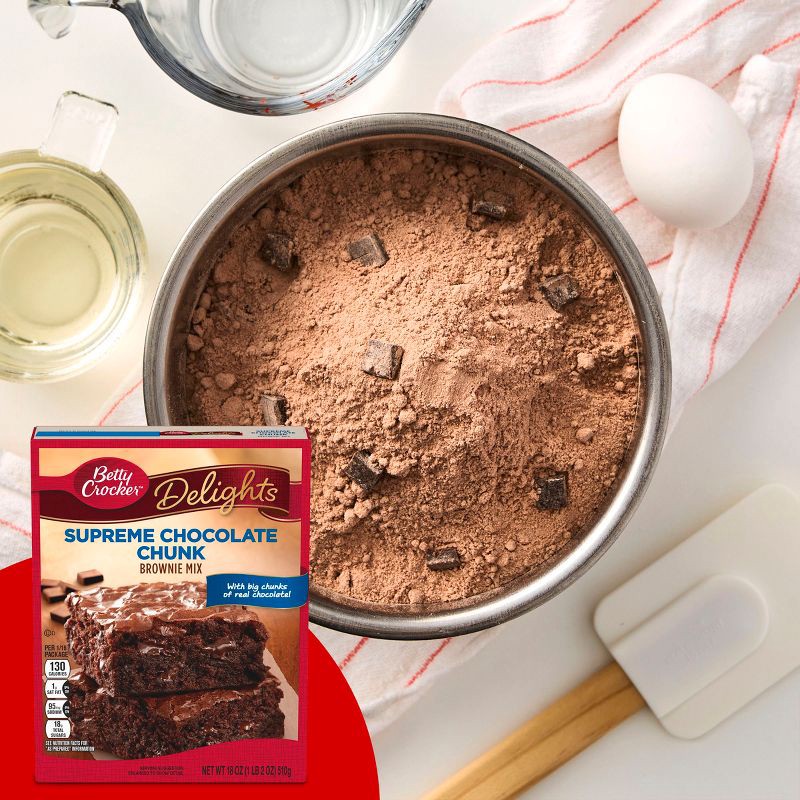 slide 3 of 10, Betty Crocker Supreme Chocolate Chunk Brownie Mix - 18oz, 18 oz