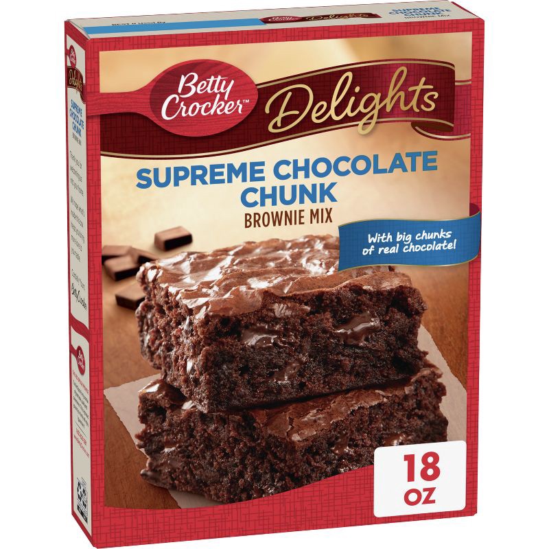 slide 1 of 10, Betty Crocker Supreme Chocolate Chunk Brownie Mix - 18oz, 18 oz