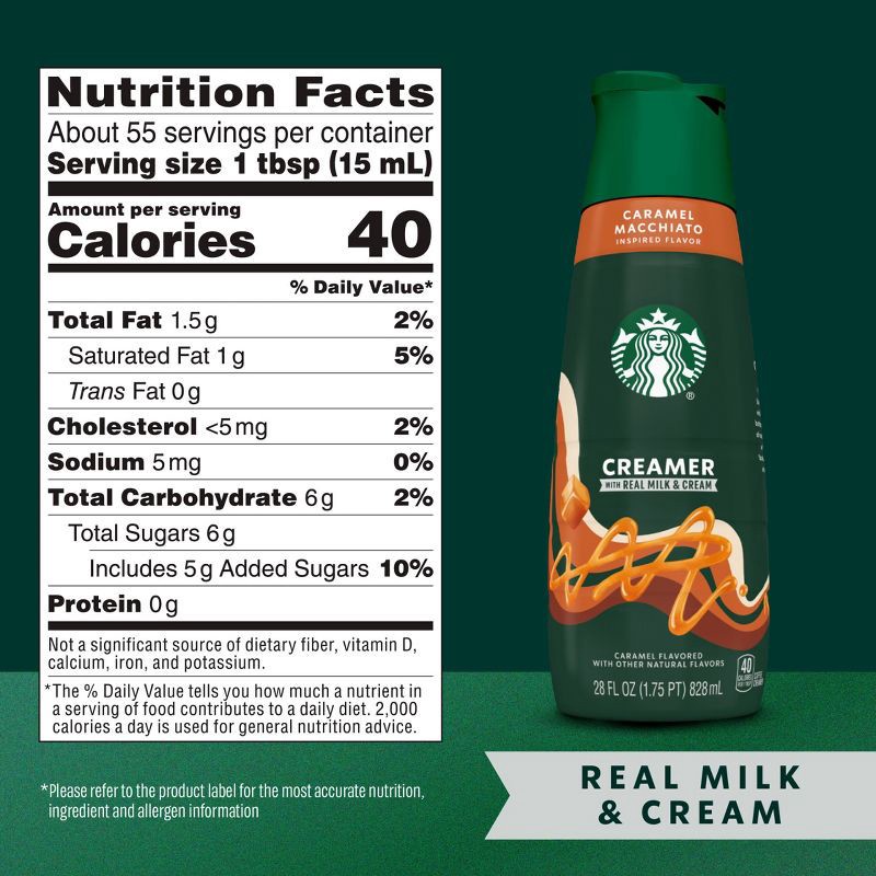 slide 8 of 9, Starbucks Creamer Dairy Caramel Macchiato Coffee Creamer - 28 fl oz, 28 fl oz