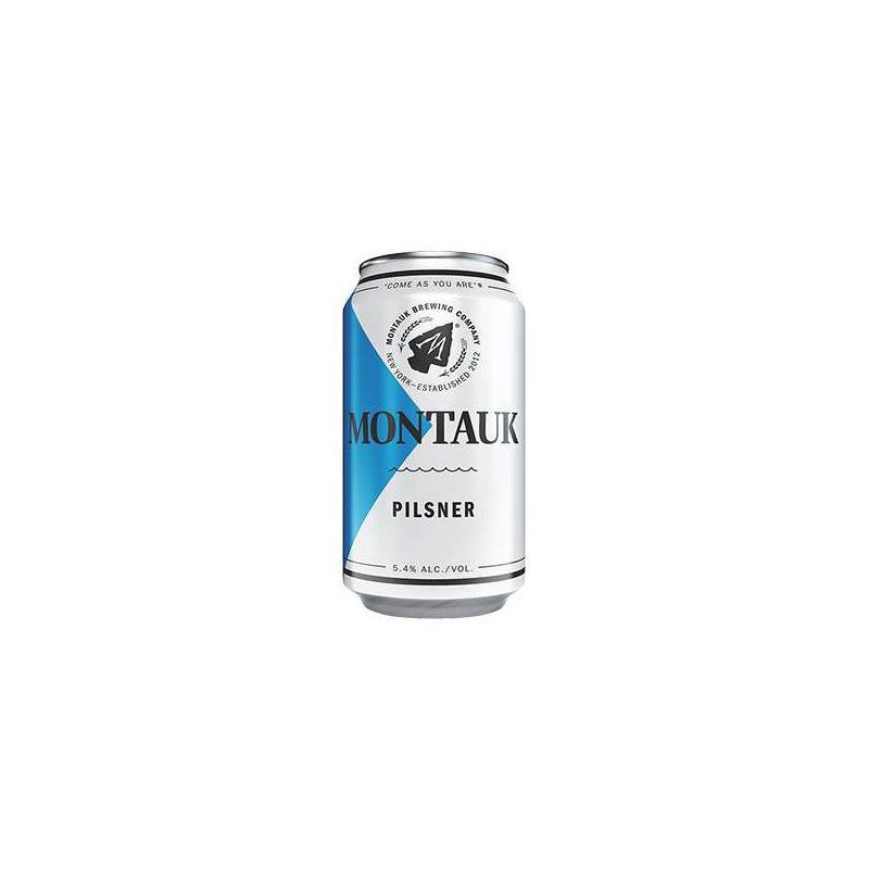 slide 2 of 2, Montauk Pilsner Beer - 6pk/12 fl oz Cans, 6 ct; 12 fl oz