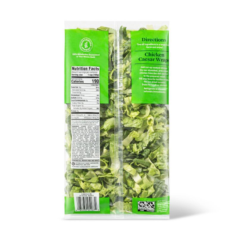 slide 2 of 5, Chopped Caesar Salad Kit - 11.15oz - Good & Gather™, 11.15 oz