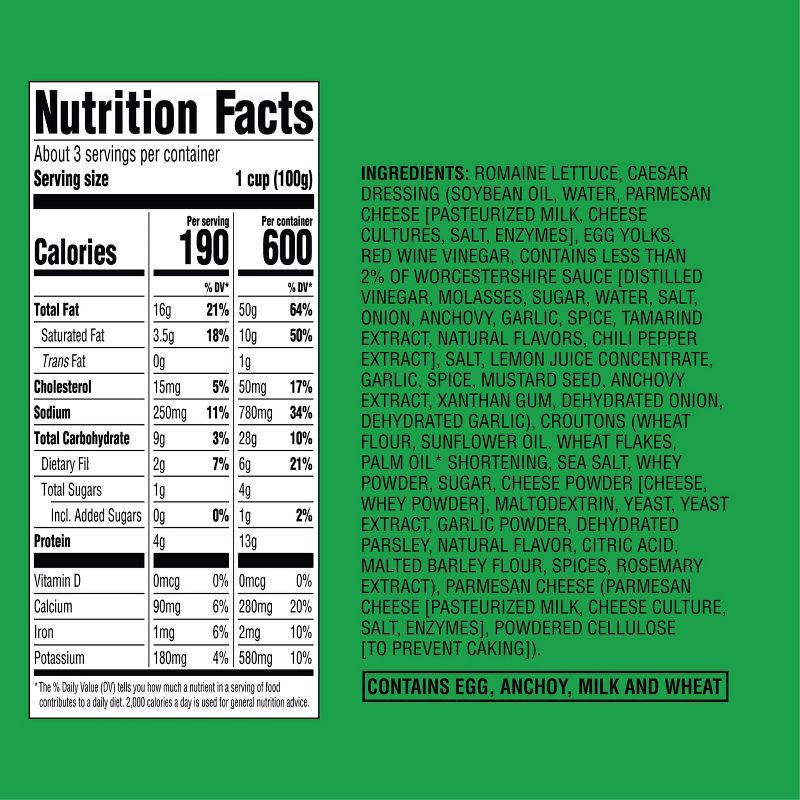 slide 6 of 6, Chopped Caesar Salad Kit - 11.15oz - Good & Gather™, 11.15 oz