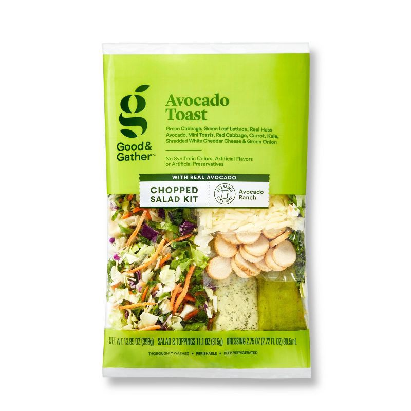 slide 1 of 4, Avocado Toast Chopped Salad Kit - 13.85oz - Good & Gather™, 13.85 oz