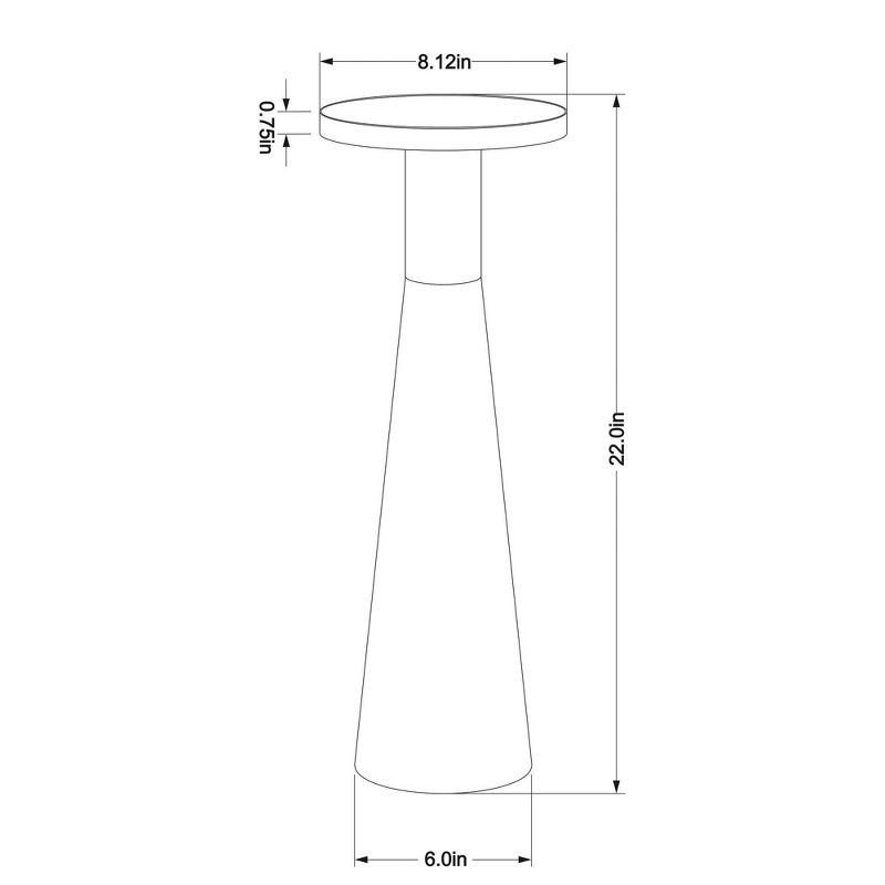 slide 4 of 4, Alester Round Smooth Metal Drink Table Black - Threshold™, 1 ct