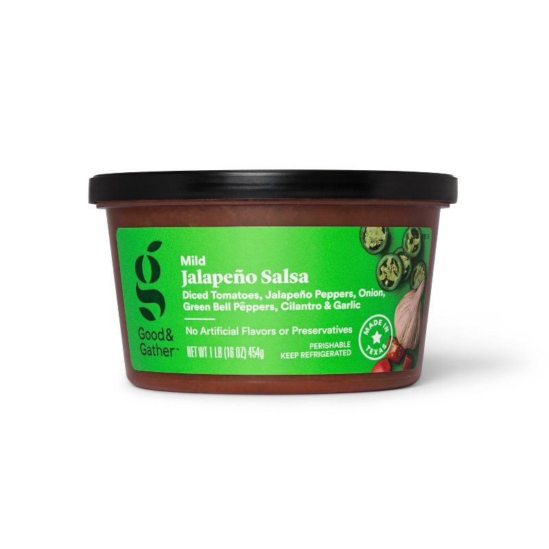 slide 1 of 4, Mild Jalapeno Salsa - 16oz - Good & Gather™, 16 oz