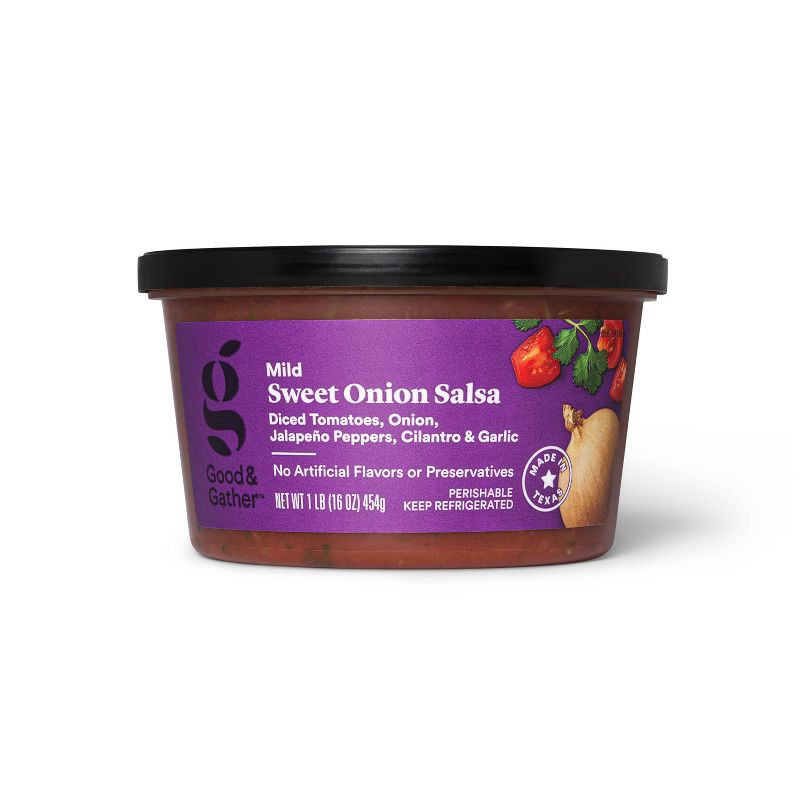 slide 1 of 3, Mild Sweet Onion Salsa - 16oz - Good & Gather™, 16 oz