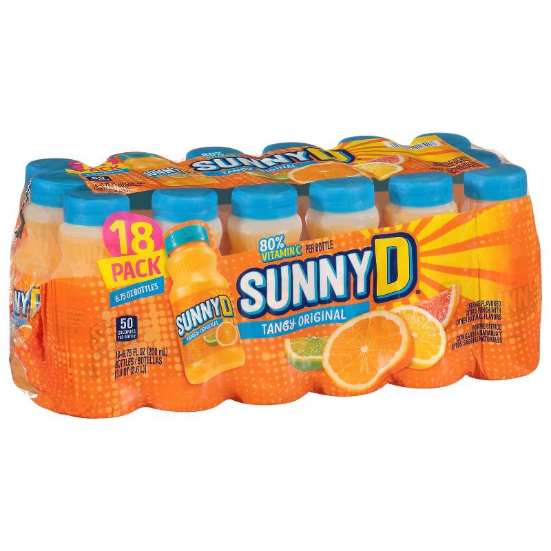slide 2 of 6, SunnyD Orange Juice Drink - 18pk/6.75 fl oz Bottles, 18 ct, 6.75 fl oz