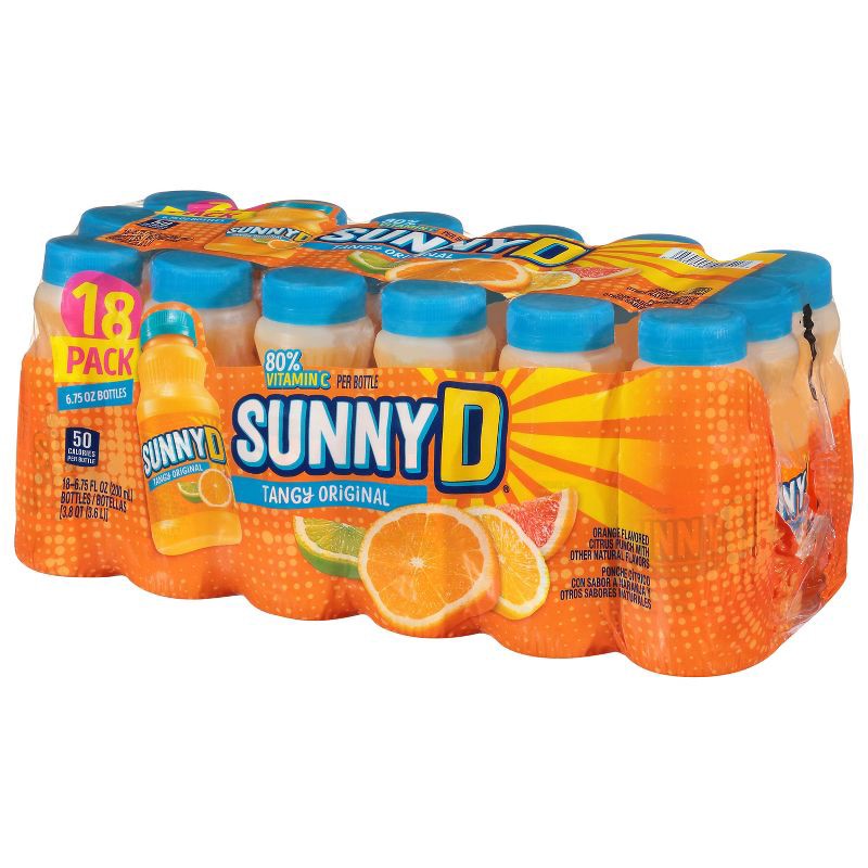 slide 3 of 6, SunnyD Orange Juice Drink - 18pk/6.75 fl oz Bottles, 18 ct, 6.75 fl oz