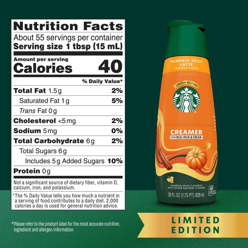 slide 6 of 7, Starbucks Creamer Starbucks Dairy Pumpkin Spice Coffee Creamer - 28 fl oz, 28 fl oz