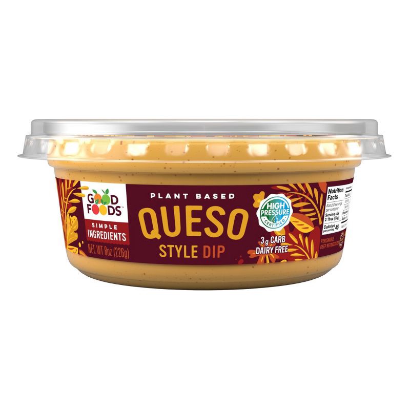 slide 2 of 9, Good Foods Plant Based Queso Style Dip - 8oz, 8 oz