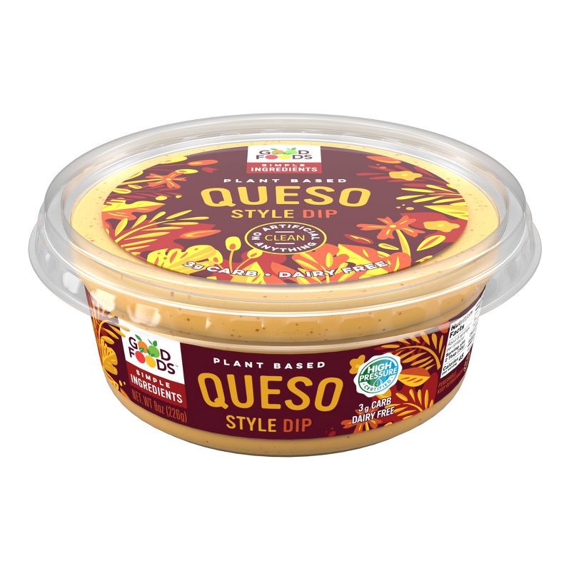 slide 3 of 9, Good Foods Plant Based Queso Style Dip - 8oz, 8 oz