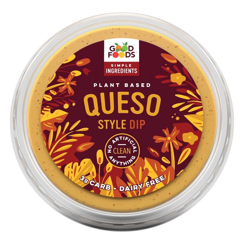 slide 1 of 9, Good Foods Plant Based Queso Style Dip - 8oz, 8 oz