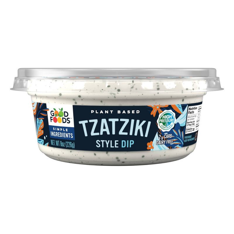 slide 2 of 10, Good Foods Plant Based Tzatziki Style Dip - 8oz, 8 oz