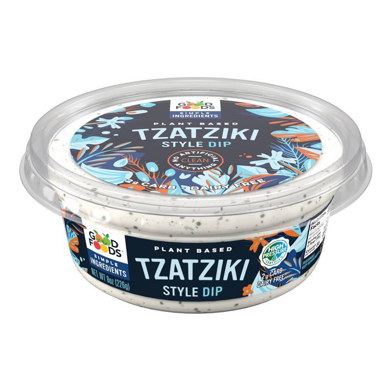 slide 3 of 10, Good Foods Plant Based Tzatziki Style Dip - 8oz, 8 oz