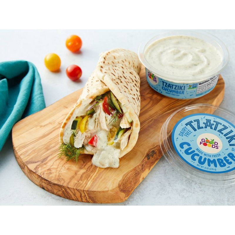 slide 3 of 10, Good Foods Dairy-Free Tzatziki Style Dip - 8oz, 8 oz