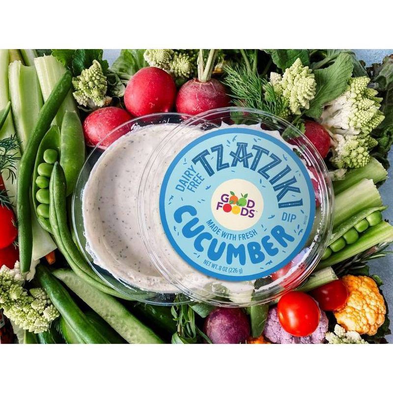 slide 4 of 10, Good Foods Dairy-Free Tzatziki Style Dip - 8oz, 8 oz