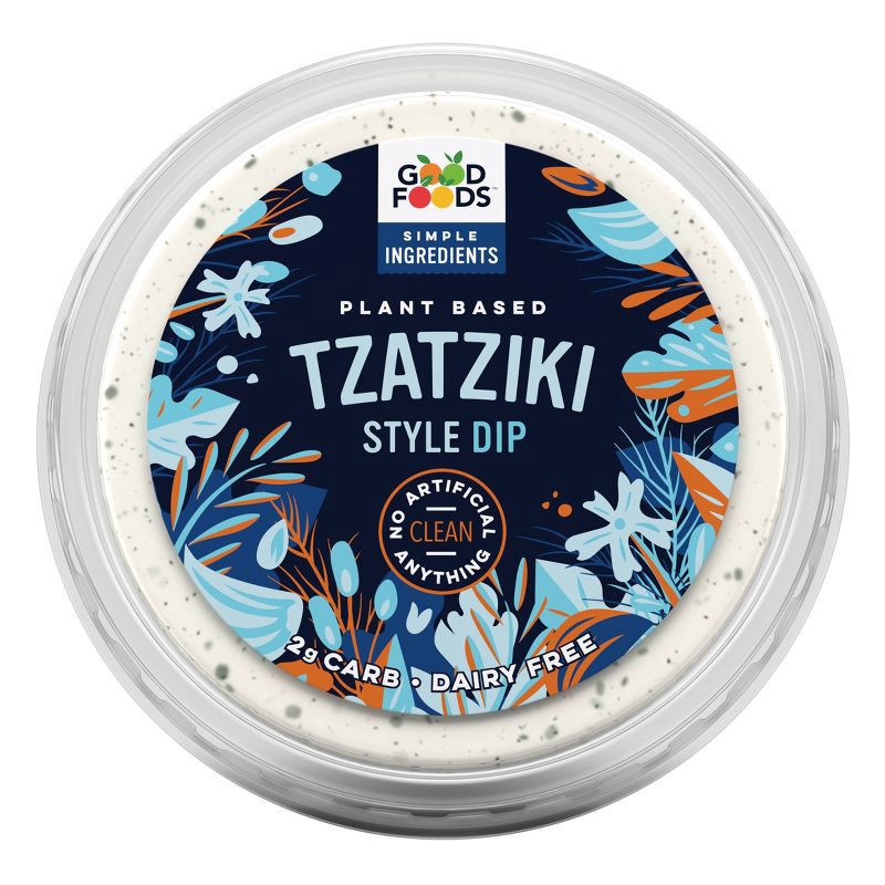 slide 1 of 10, Good Foods Plant Based Tzatziki Style Dip - 8oz, 8 oz