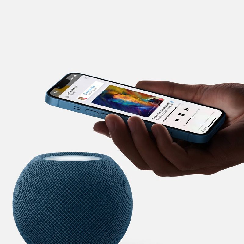slide 4 of 4, Apple HomePod mini - Blue, 1 ct