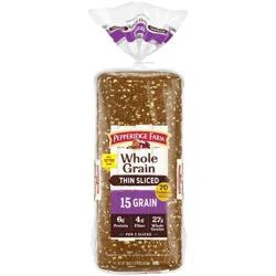 Pepperidge Farm Whole Grain Thin Sliced Bread 100% Whole Wheat Bread - 22oz