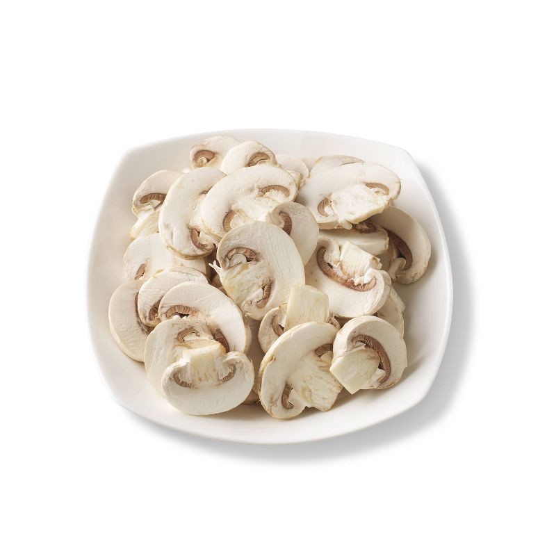 slide 3 of 4, Sliced White Mushrooms - 8oz - Good & Gather™, 8 oz