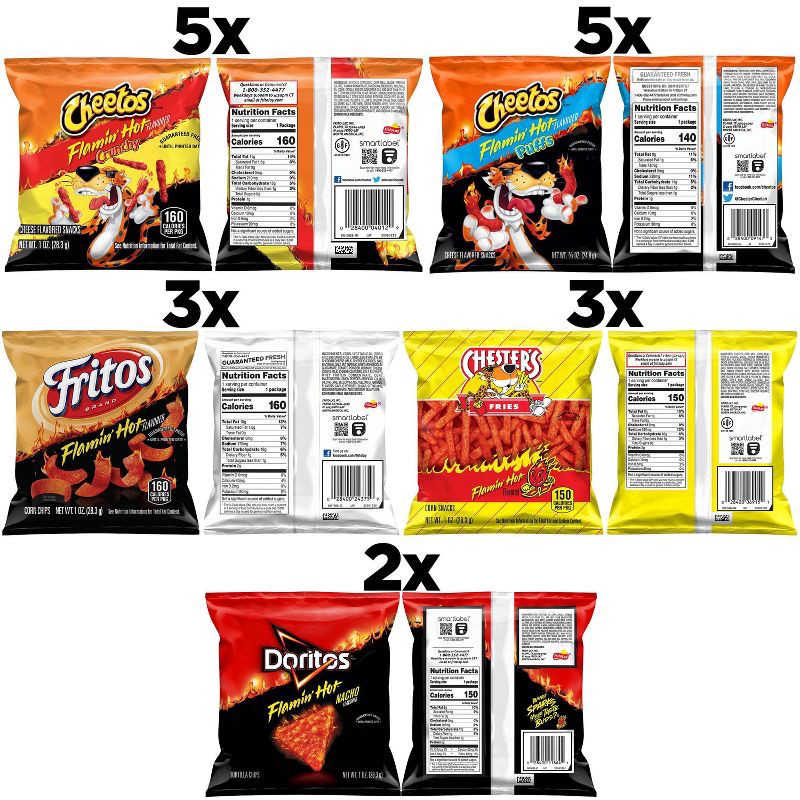slide 3 of 7, Frito-Lay Chips and Snacks Flamin' Hot Mix Variety Pack - 18ct, 18 ct