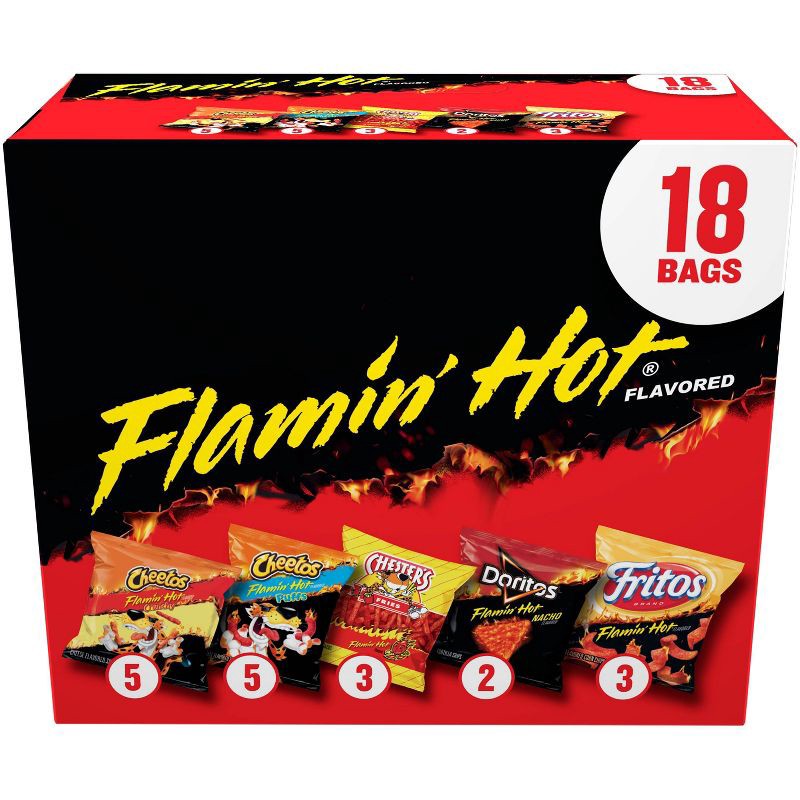 slide 1 of 11, Frito-Lay Chips and Snacks Flamin' Hot Mix Variety Pack - 18ct, 18 ct