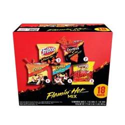 Frito-Lay Chips and Snacks Flamin' Hot Mix Variety Pack - 18ct