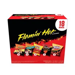 Frito-Lay Chips and Snacks Flamin' Hot Mix Variety Pack - 18ct