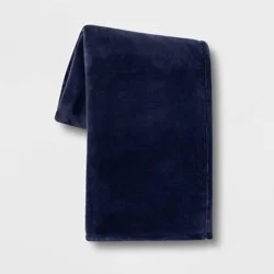 50"x70" Oversized Primalush Throw Blanket Dark Blue - Threshold™: Cozy, Midweight, Machine Washable