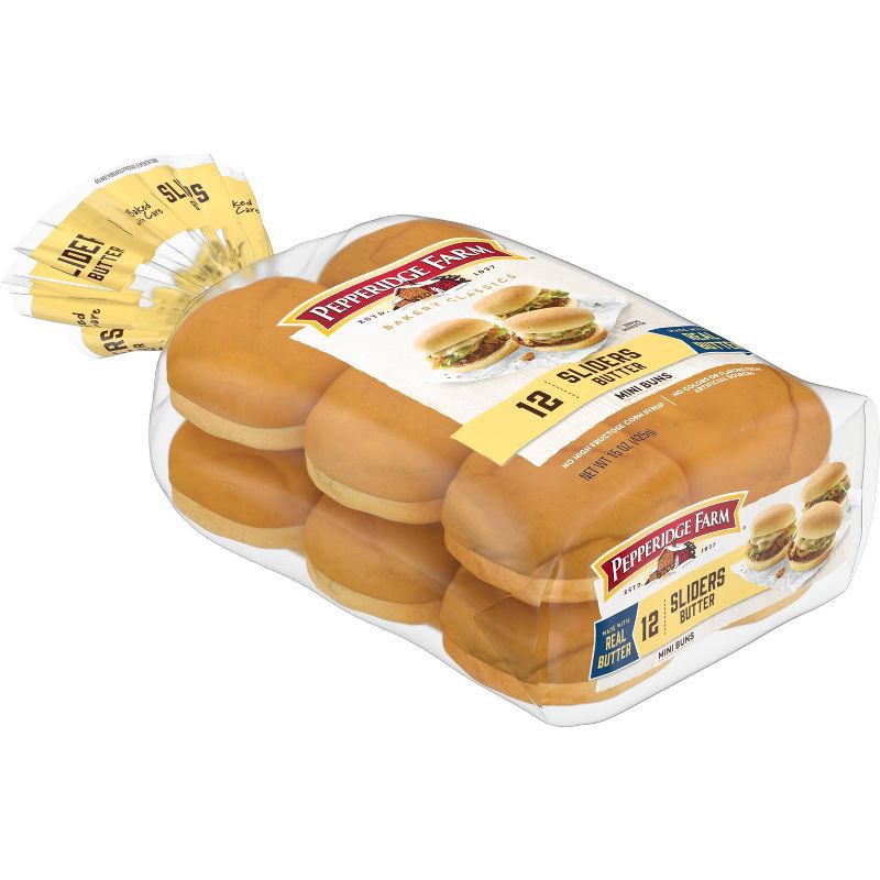 slide 7 of 8, Pepperidge Farm Bakery Classics Butter Slider Buns - 15oz/12ct, 12 ct; 15 oz