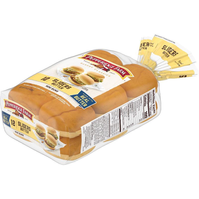 slide 8 of 8, Pepperidge Farm Bakery Classics Butter Slider Buns - 15oz/12ct, 12 ct; 15 oz