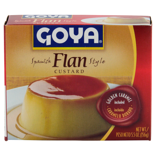 slide 1 of 6, Goya Flan Custard Spanish Style Golden Caramel Included Box - 5.5 Oz, 5.5 oz