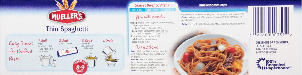 slide 2 of 9, Mueller's Thin Spaghetti 32 oz, 32 oz