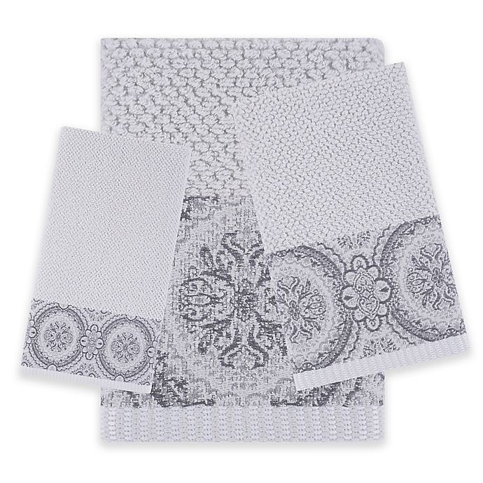 slide 1 of 1, J. Queen New York Colette Bath Towel - Silver, 1 ct