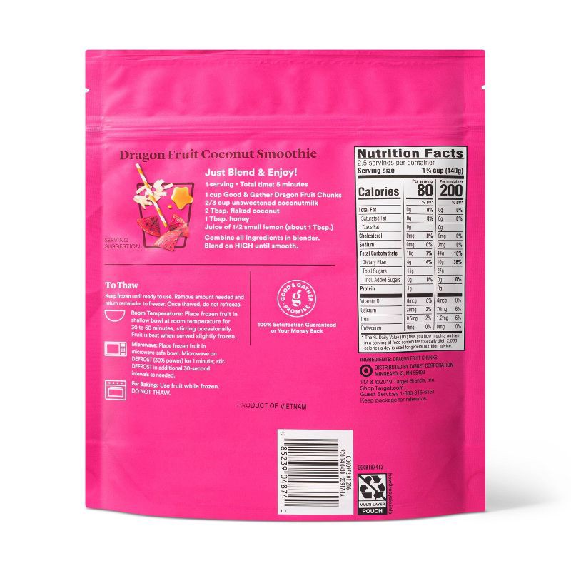 slide 2 of 3, Frozen Dragon Fruit 12oz - Good & Gather™, 12 oz