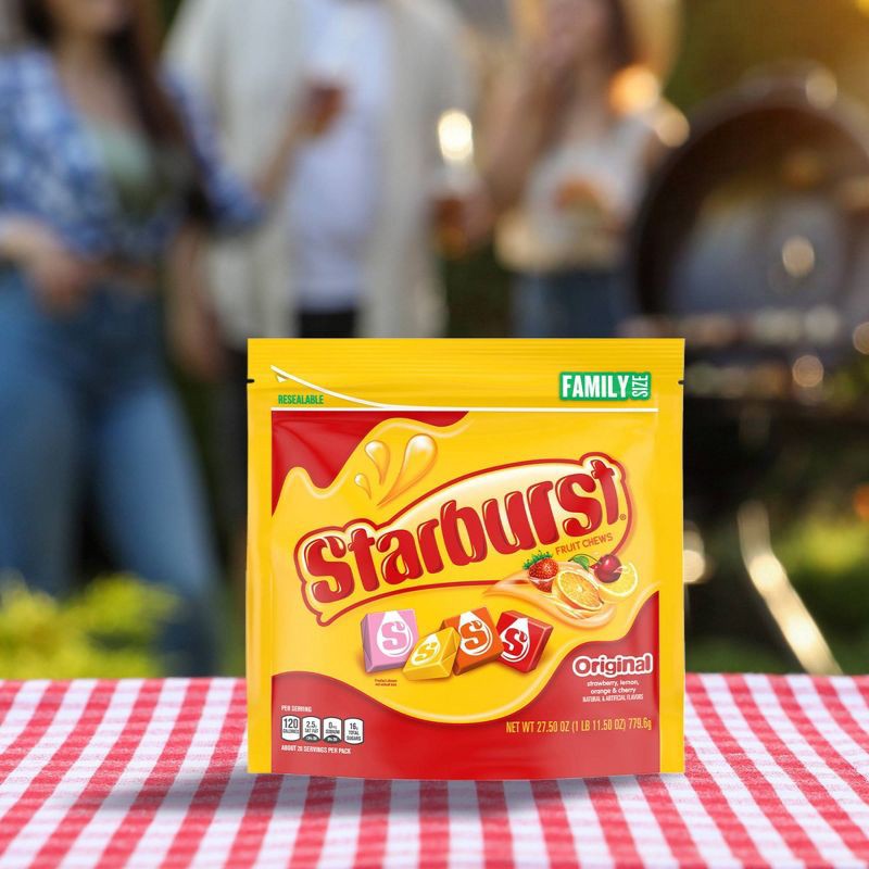 slide 7 of 11, Starburst Original Fruit Chewy Candies Family Size Candy Bag - 27.5oz, 27.5 oz