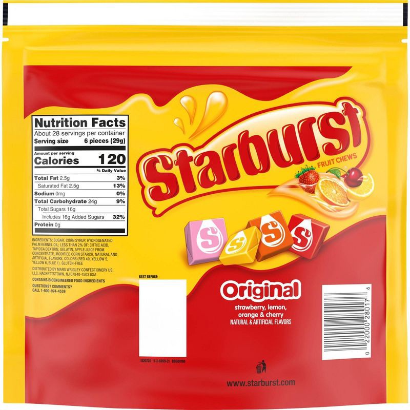 slide 11 of 11, Starburst Original Fruit Chewy Candies Family Size Candy Bag - 27.5oz, 27.5 oz