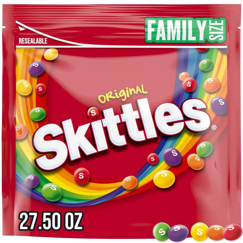 slide 1 of 8, Starburst Skittles Original Family Size Chewy Candy - 27.5oz, 27.5 oz