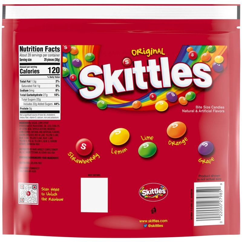 slide 10 of 10, Starburst Skittles Original Fruity Chewy Candy Family Size Bag - 27.5oz, 27.5 oz