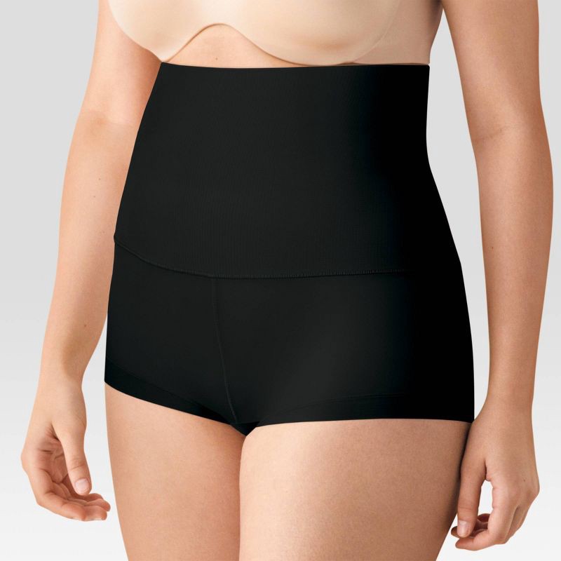 Maidenform Self Expressions Women's Tame Your Tummy High-waist Boy Shorts  Se0701 - Black M : Target
